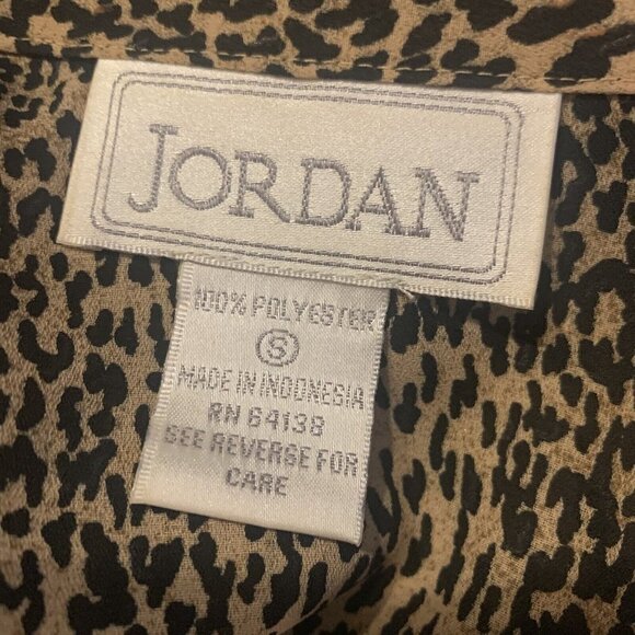 Jordan. Sz S. Metallic Button Up Animal Print Long Sleeve Shirt with Tank. B43 - Picture 7 of 8
